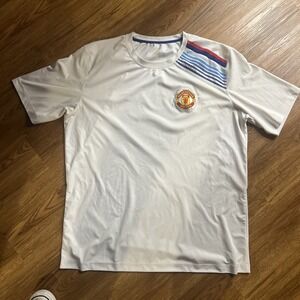 Manchester United White Short Sleeve Shirt Jersey Size‎ XXL